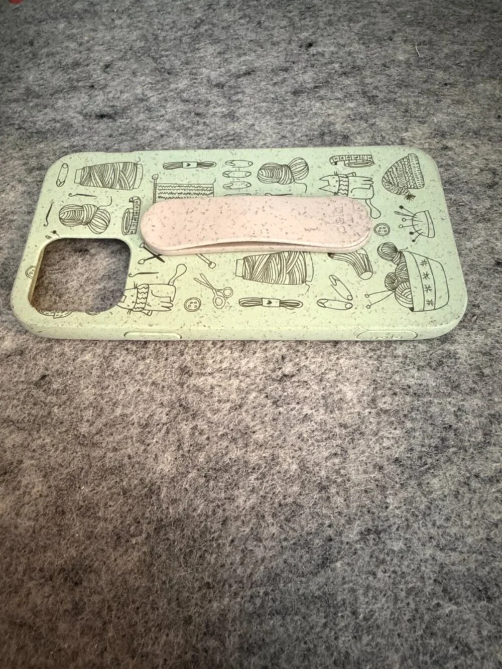 iPhone 12/12 Pro Sage Green Knit Nook Phone Case